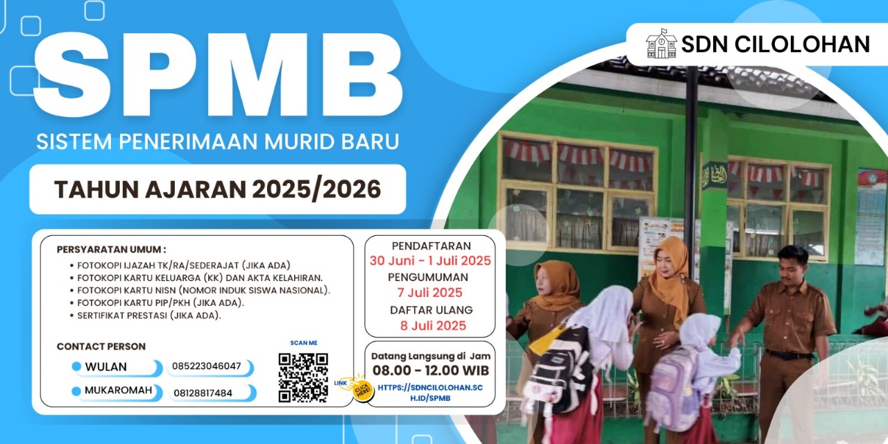 HASIL SPMB SDN CILOLOHAN 2025/2026